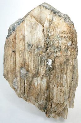 This is a large 660 gram single, sharply terminated crystal of spodumene mined circa mid-1800s.