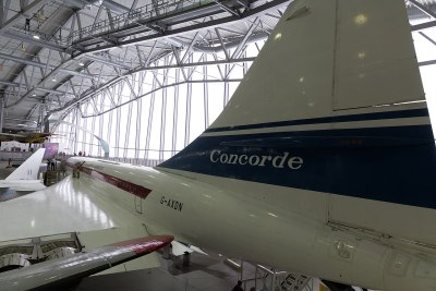 One of the prototype Concorde aircraft complete with "e" is in the Imperial War Museum, Duxford. Ronnie Macdonald from Chelmsford, United Kingdom, CC BY 2.0