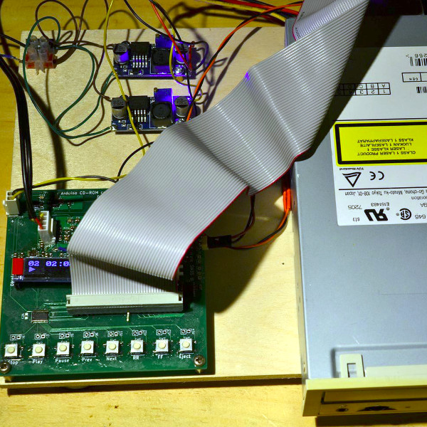 An Arduino And A CD-ROM Drive Makes A CD Player | Hackaday