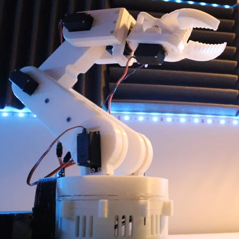 3D Printed Gesture-Controlled Robot Arm Is A Ton Of Tutorials | Hackaday