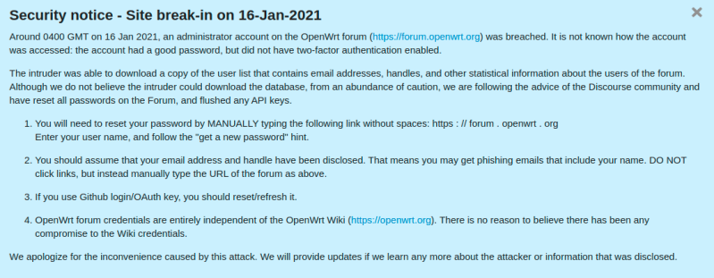 OpenWRT Security Notice