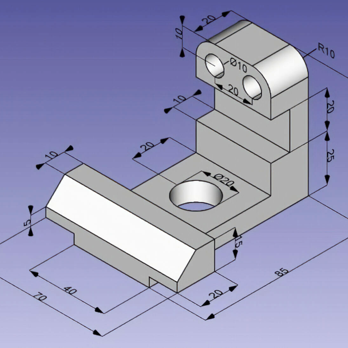 FreeCAD How to create a solid from a sketch by rotation extruding  XSim