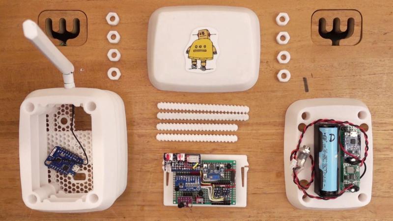 Parts of the automated soil moisture monitoring station