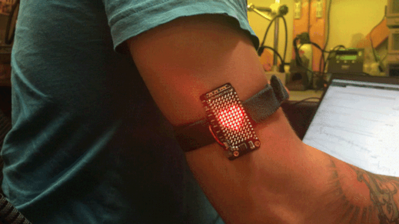 An LED Heartbeat Display You Can Wear On Your Sleeve | Hackaday