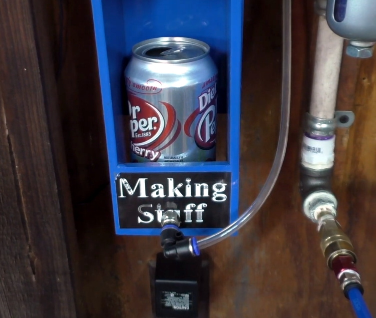 Pneumatic Can Crusher Awaits Your Command Hackaday