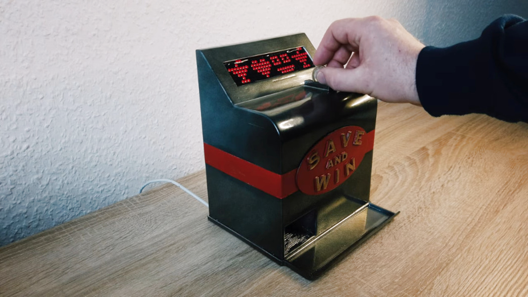 Piggy bank slot machine bv bright Hackaday