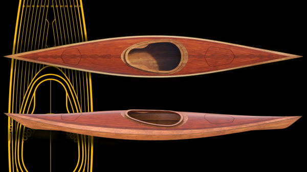 wood kayak model