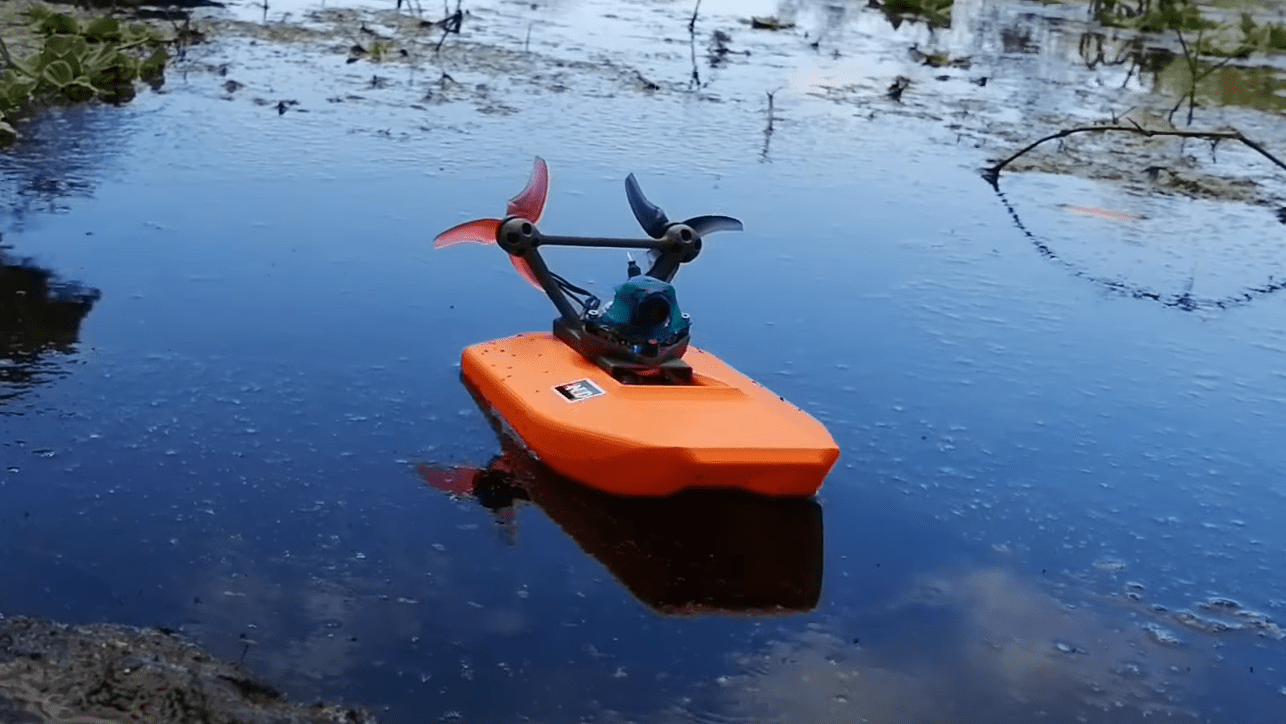 Neat Little Airboat Built From Old Drone Parts