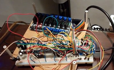 Prototype version of electronics on breadboard