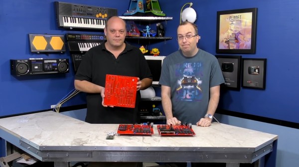 David Murray and Kevin Williams with an early X16 prototype