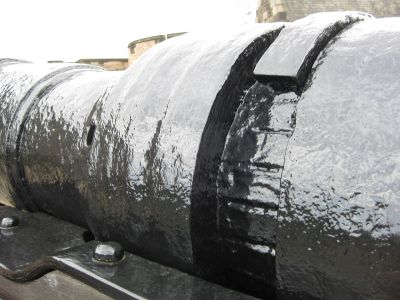 Close up of the Mons Meg cannon