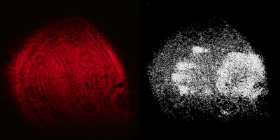 Lasers used to detect handprint.