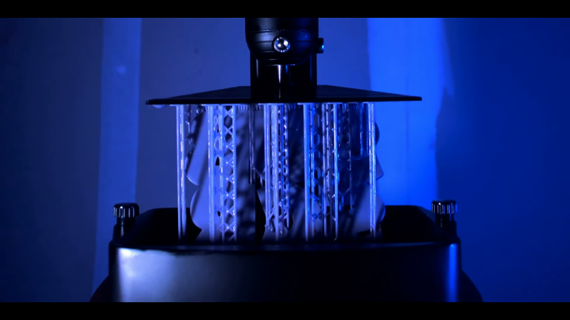 SLA printer rigged for time lapse