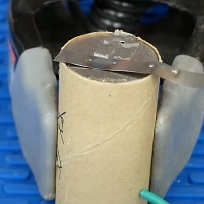 A Battery Cell with a spot welding tab attached
