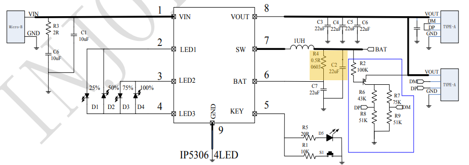 Ip5306 схема power bank