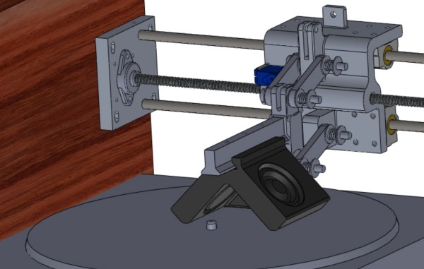 CAD design for a vinyl record cutter.