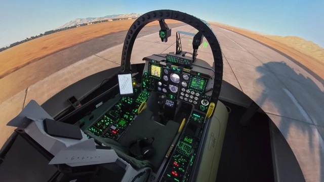 F-18, F/A-18 simulator fighter jet cockpit - all physical Hornet simulator
