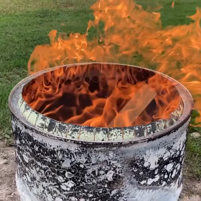 Burn Barrel Incinerator Can Garden Fire Cage Yard Debris Burn