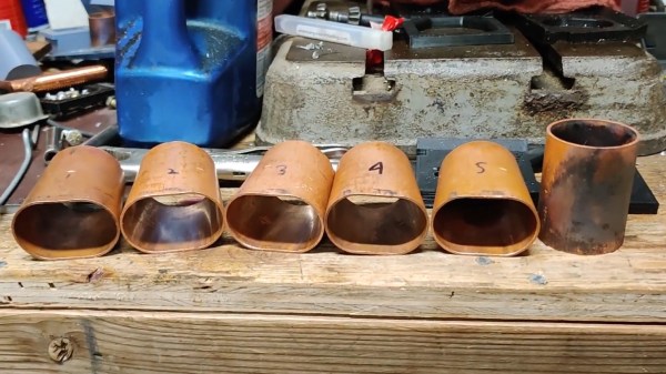Copper tubes formed by 3D printed press dies