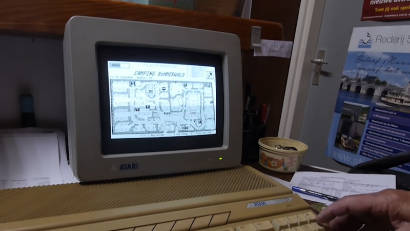 An Atari ST running a campground reservation system
