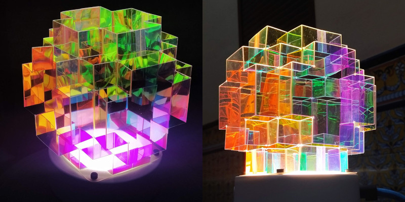 Hacking An IKEA Lampshade Into Stunning Dichroic | Hackaday