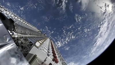 Starlink satellites shortly after launch