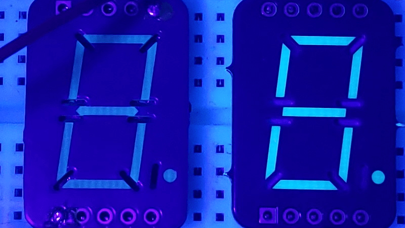 PCB fluorescent 7-segment display