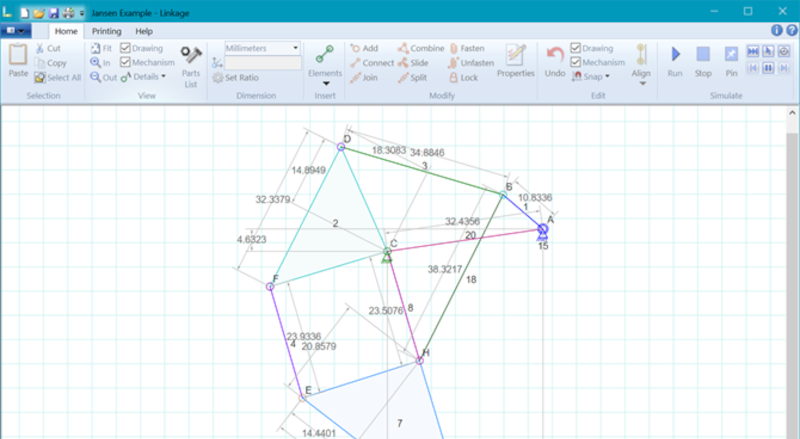 3 gear sliding bar mechanism, 3D CAD Model Library