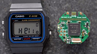 An old Casio F-91W gets a new brain.