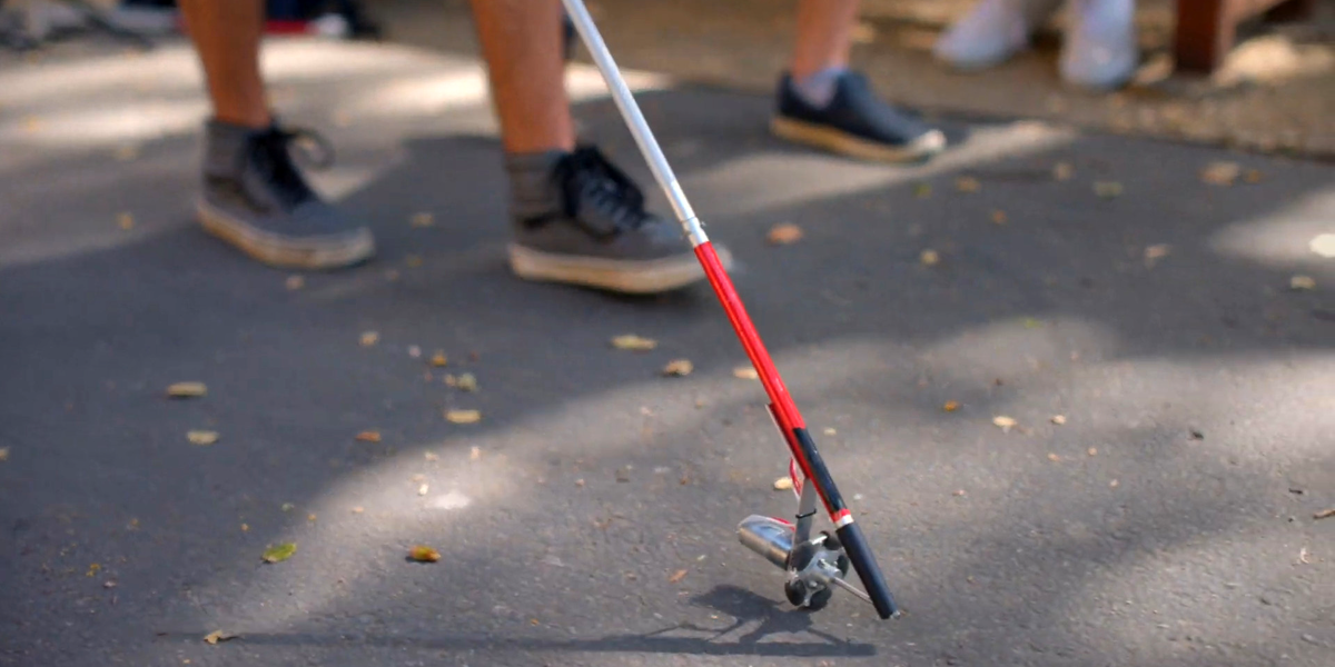 The white stick gets a 21st century makeover: £30 smart cane uses SONAR and  vibrations to help blind people 'see