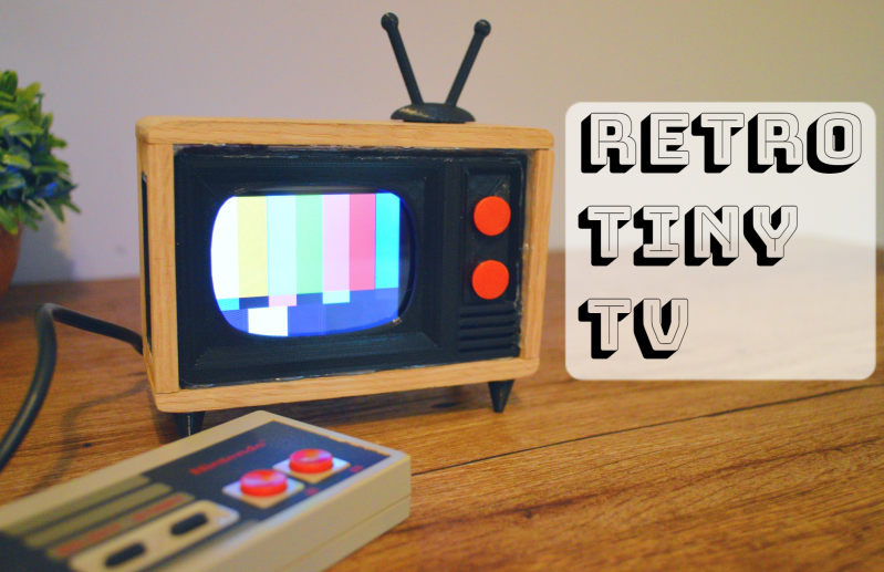 A tiny TV that shows weather, news, and the classic test pattern.