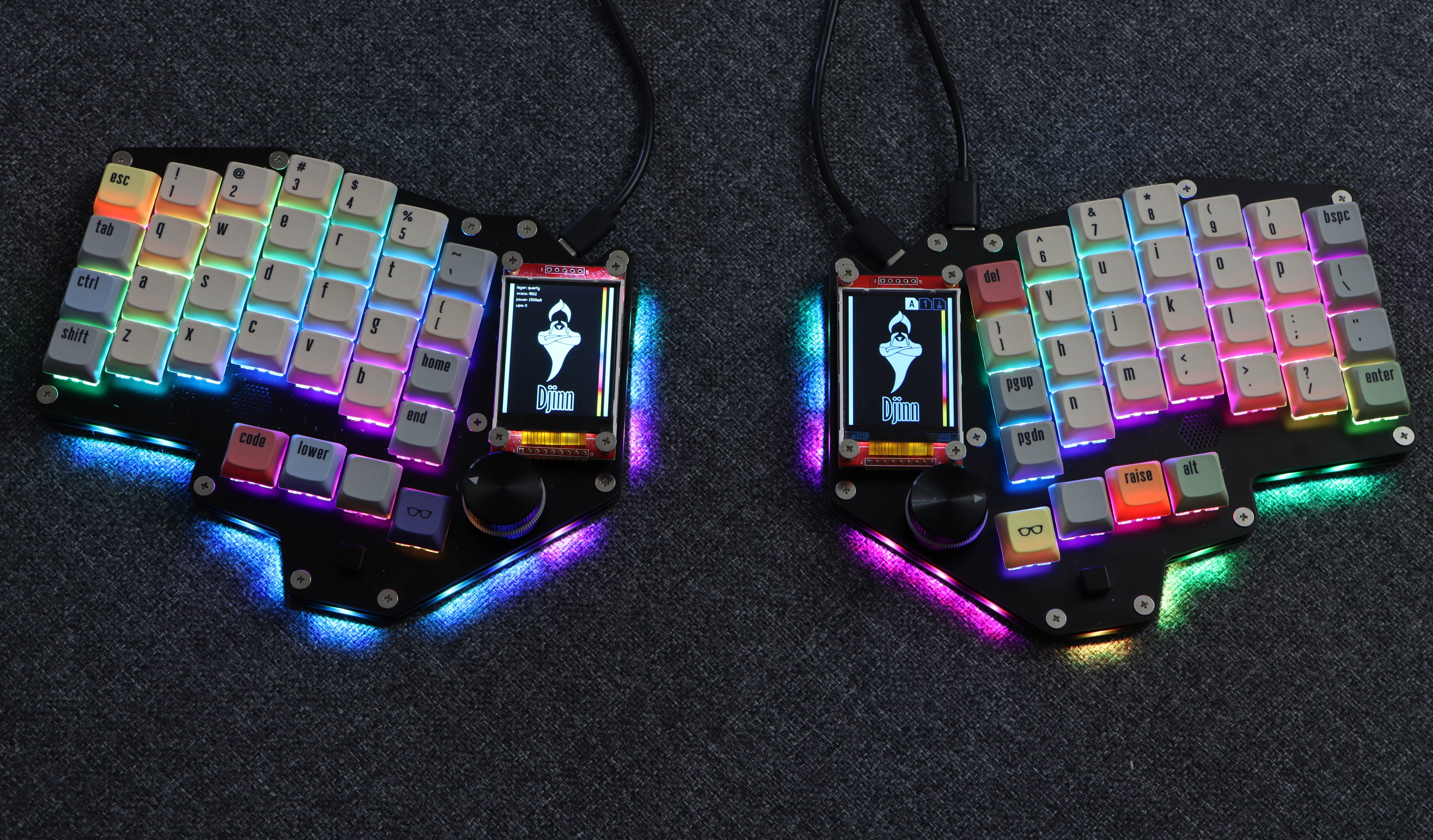 split keyboard rgb