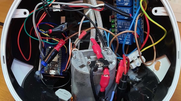 The insides of a coffee machine replaced with new smart electronics