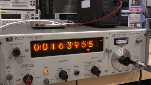 Nixie clock from a frequency counter