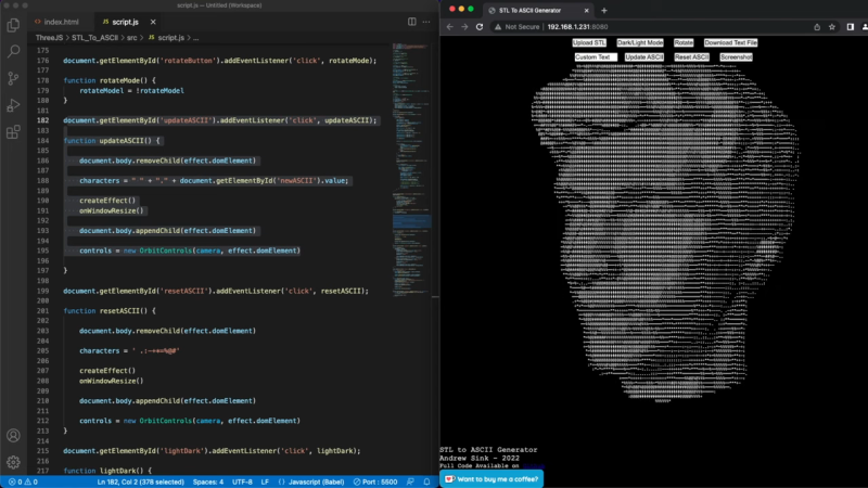 Online Tool Turns STLs into 3D ASCII Art