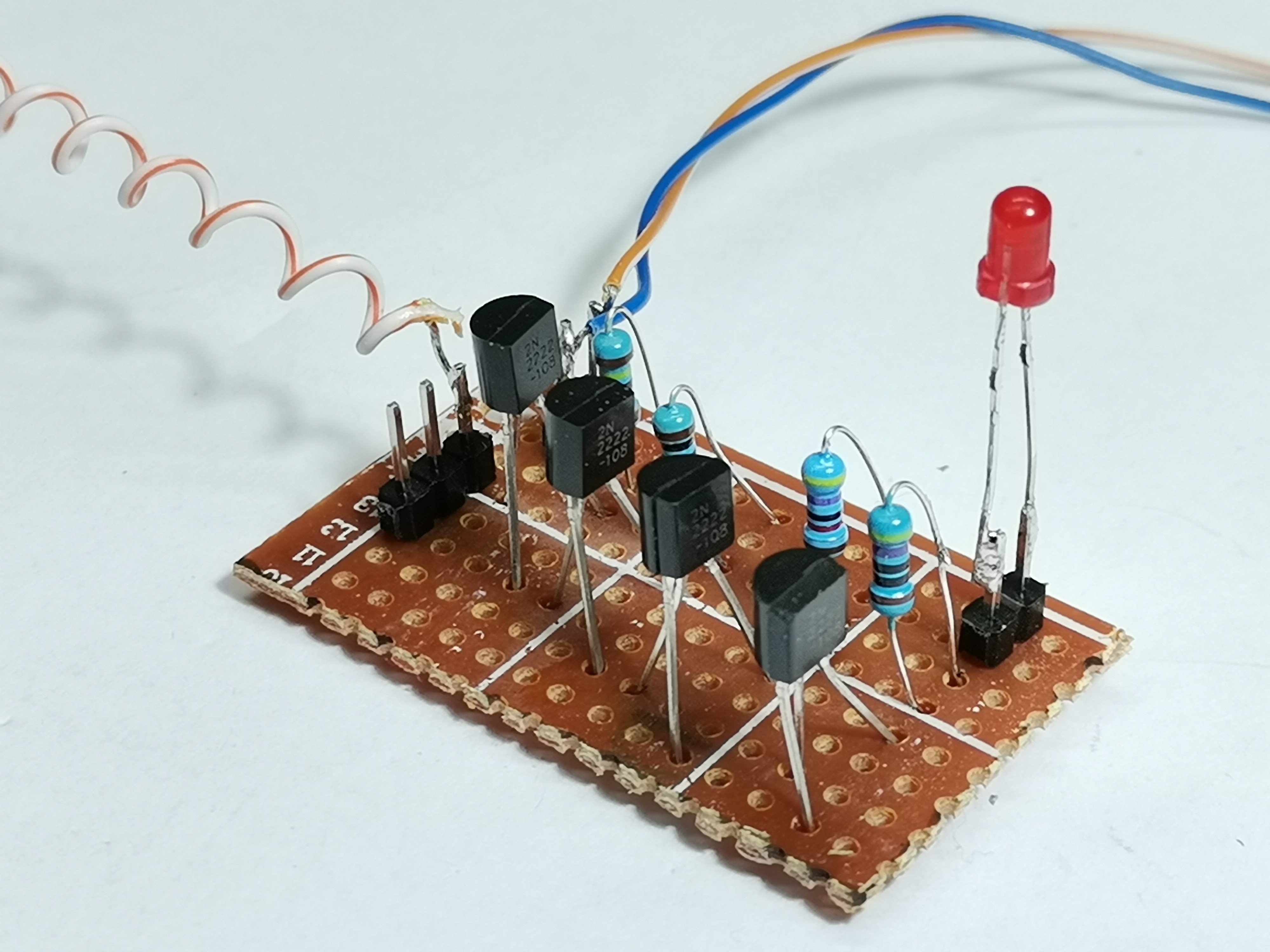 Simple RF Detector Circuit  Electronic circuit projects, Detector,  Transistors