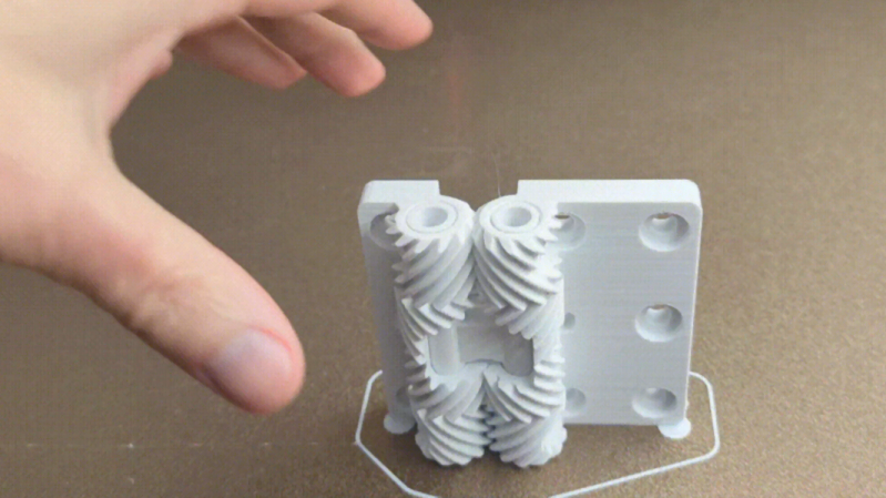 Hand reaching for a 3d-printed hinge