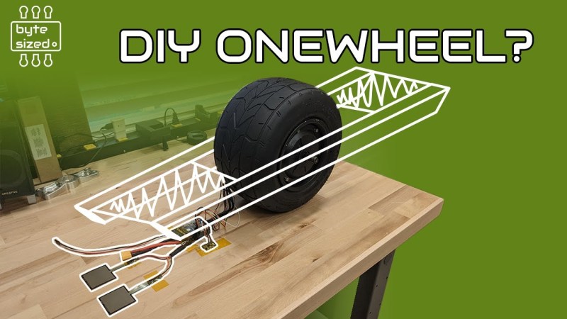 Image of an imagined DIY onewheel