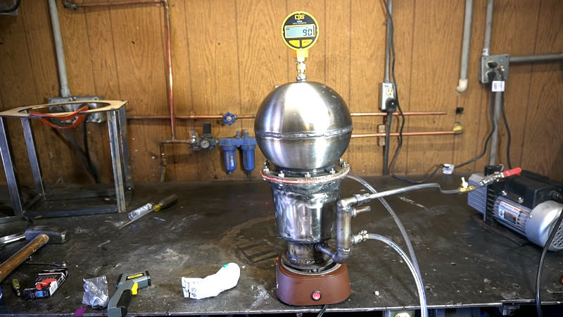 An Oil Diffusion Vacuum Pump from Thrift Store Junk