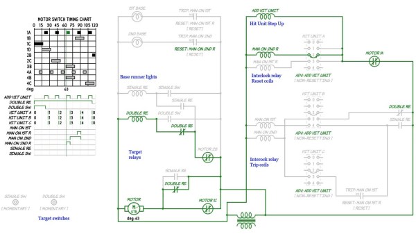 A screenshot of pinball schematics
