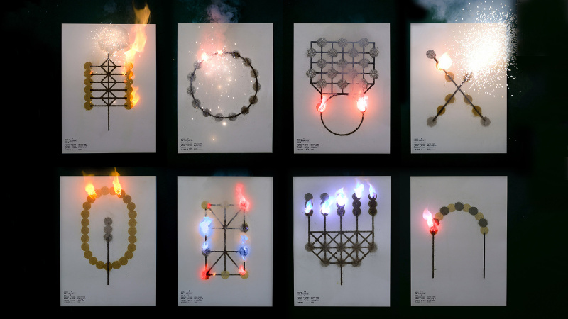 Pyrotechnic Posters Are Fireworks Drawn On Paper