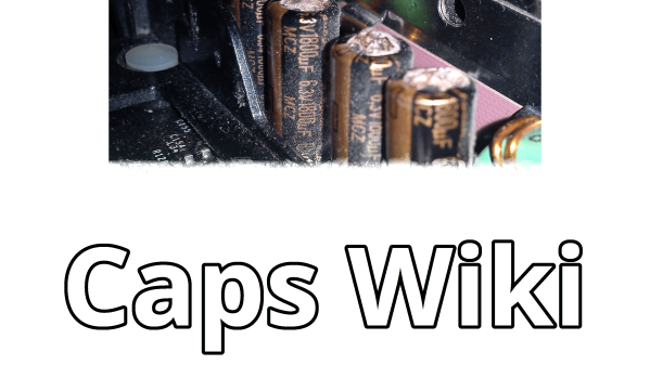 the Caps Wiki logo, showing a few bulging capacitors, with "Caps Wiki" text under it