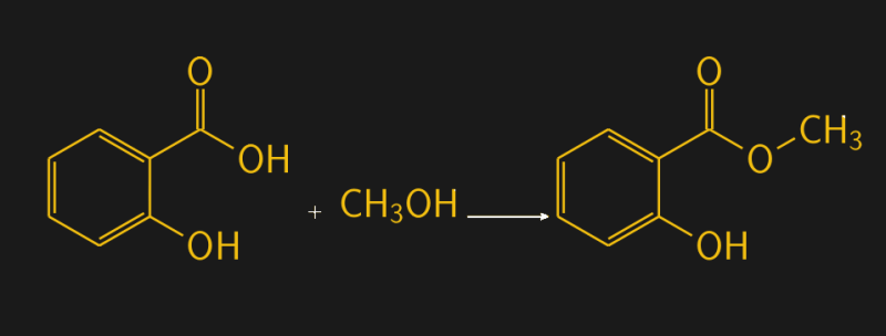 methyl salicylate reaction
