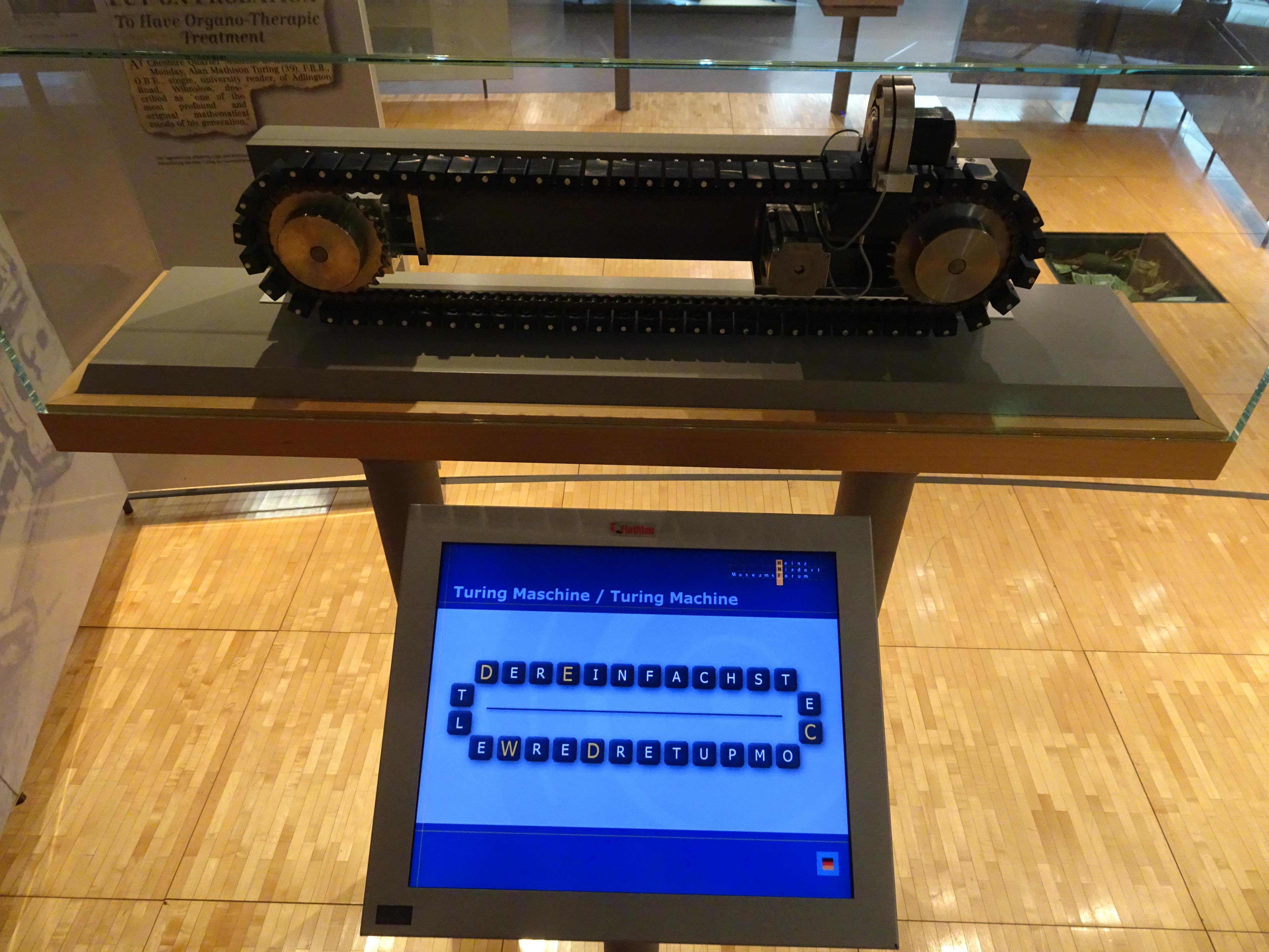 An electromechanical Turing machine museum exhibit
