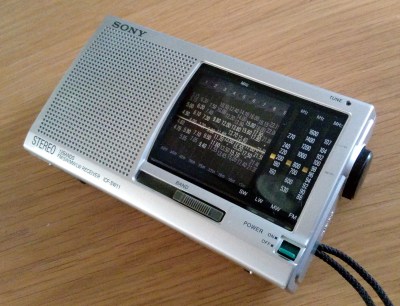A typical small world band radio.