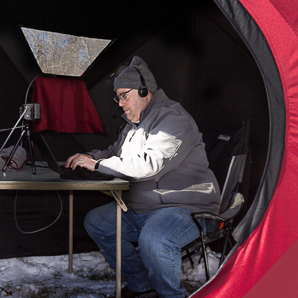 Ice Fishing Tent Makes Winter Ham Radio Comfy