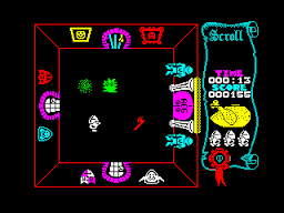 Typical ZX Spectrum gameplay, in this case Atic Atac