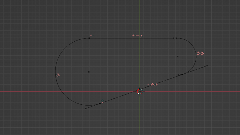 Blender screen with CAD drawing