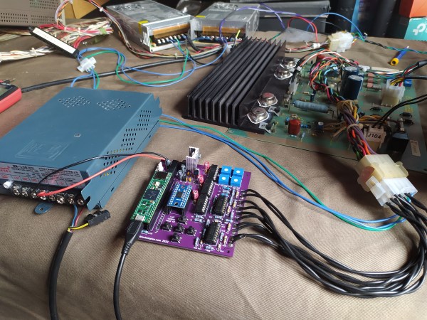 A multi-PCB setup to drive a CRT vector monitor
