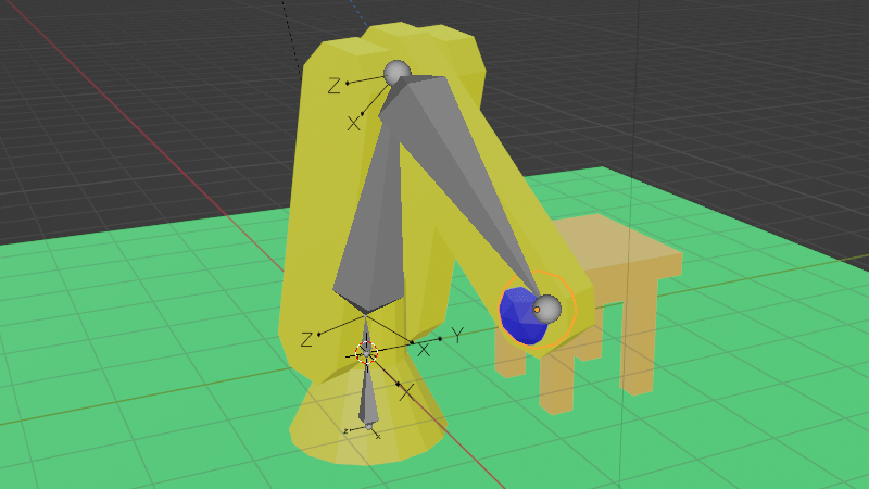 Robot arm in Blender